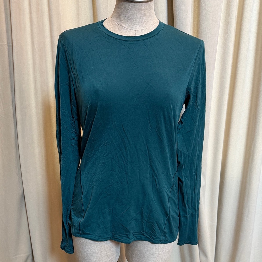 Lululemon XL Women's nulu Long-Sleeve Crew Neck Top - Storm Teal